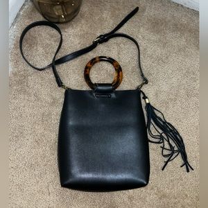 Anthropologie crossbody bag with resin handle